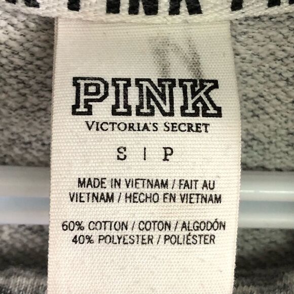 PINK Victoria's Secret Size Small Light Grey Cowl Neck Sweatshirt - Picture 4 of 4